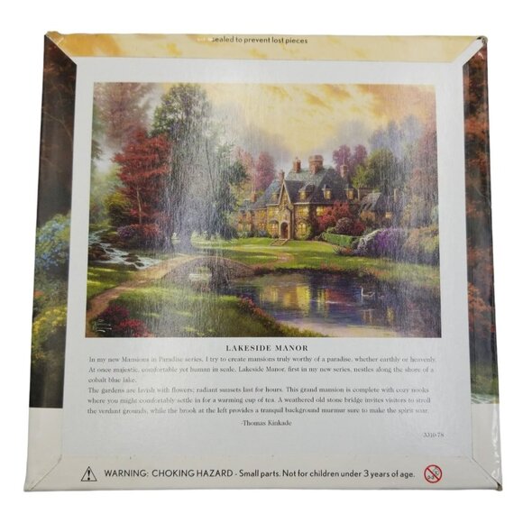 Thomas Kinkade "Lakeside Manor" Unopened 1000 Piece Puzzle 27" x 20" By Ceaco - Picture 5 of 10